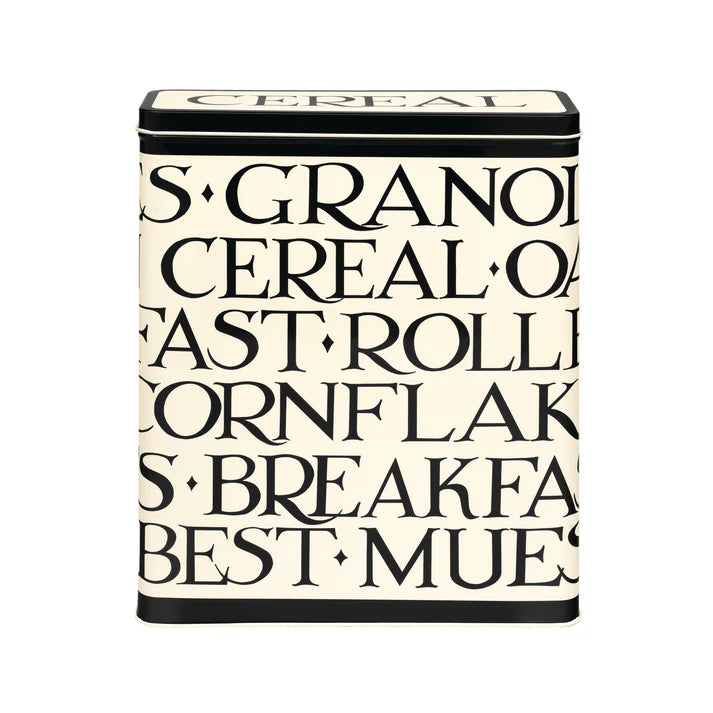 Black Toast Cereal Tin