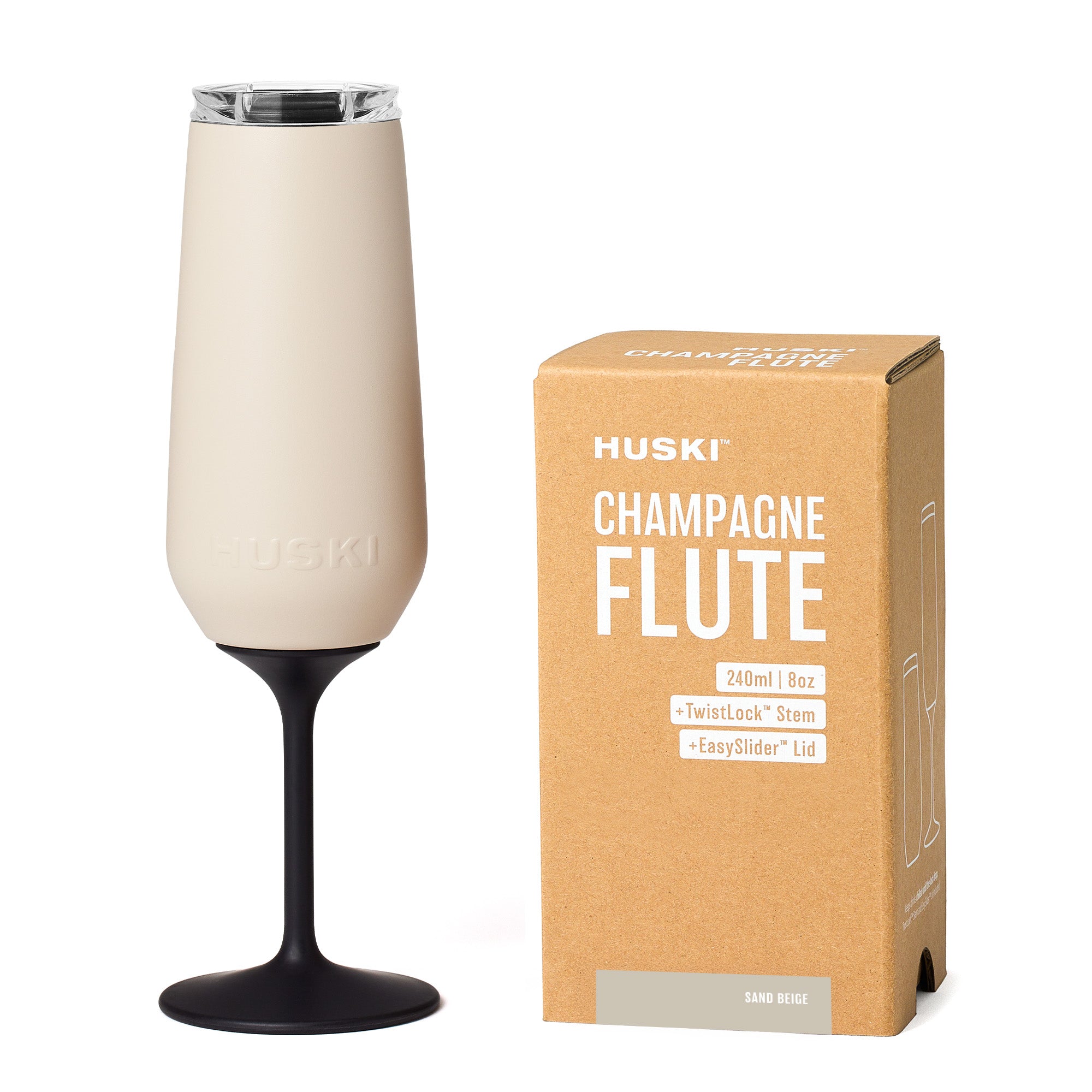 Stemmed Champagne Flute - Sand Beige