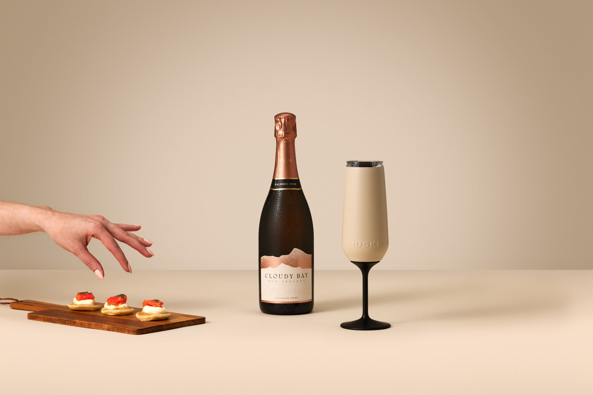 Stemmed Champagne Flute - Sand Beige