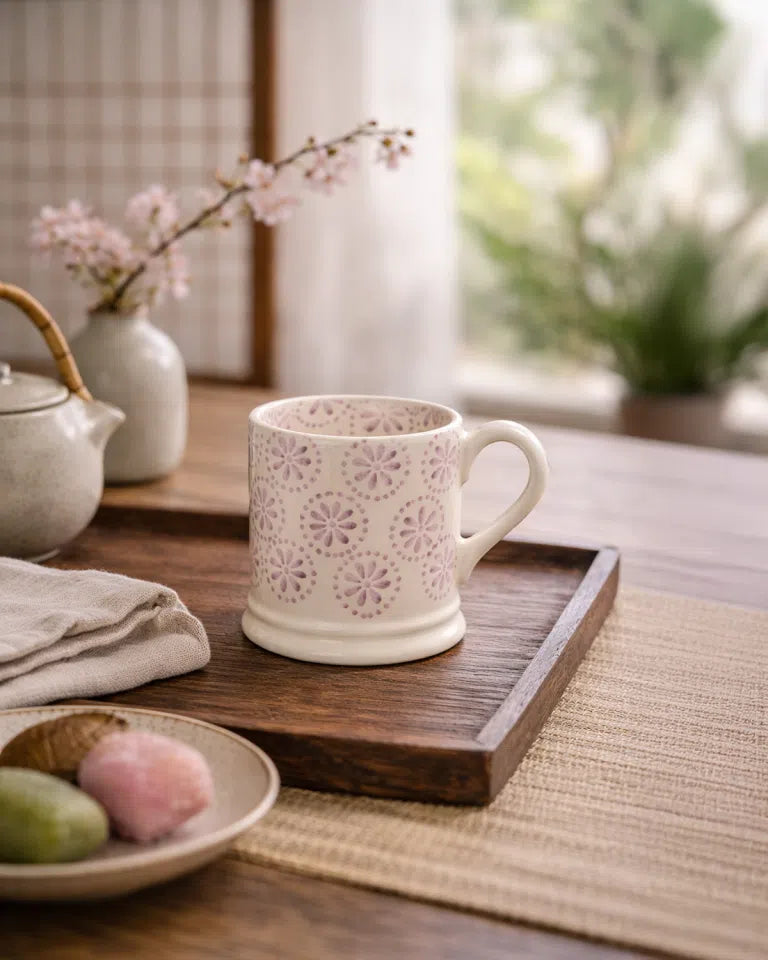 Daisy Spot Plum Half Pint Mug