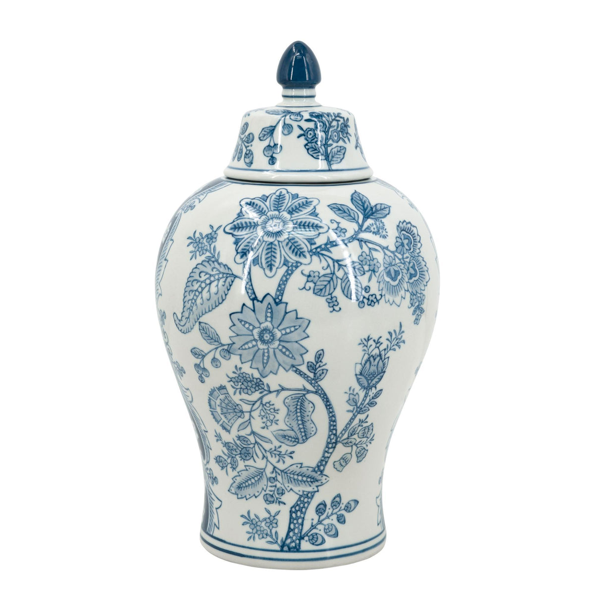 Porcelain Blue & White Ginger Jar Medium