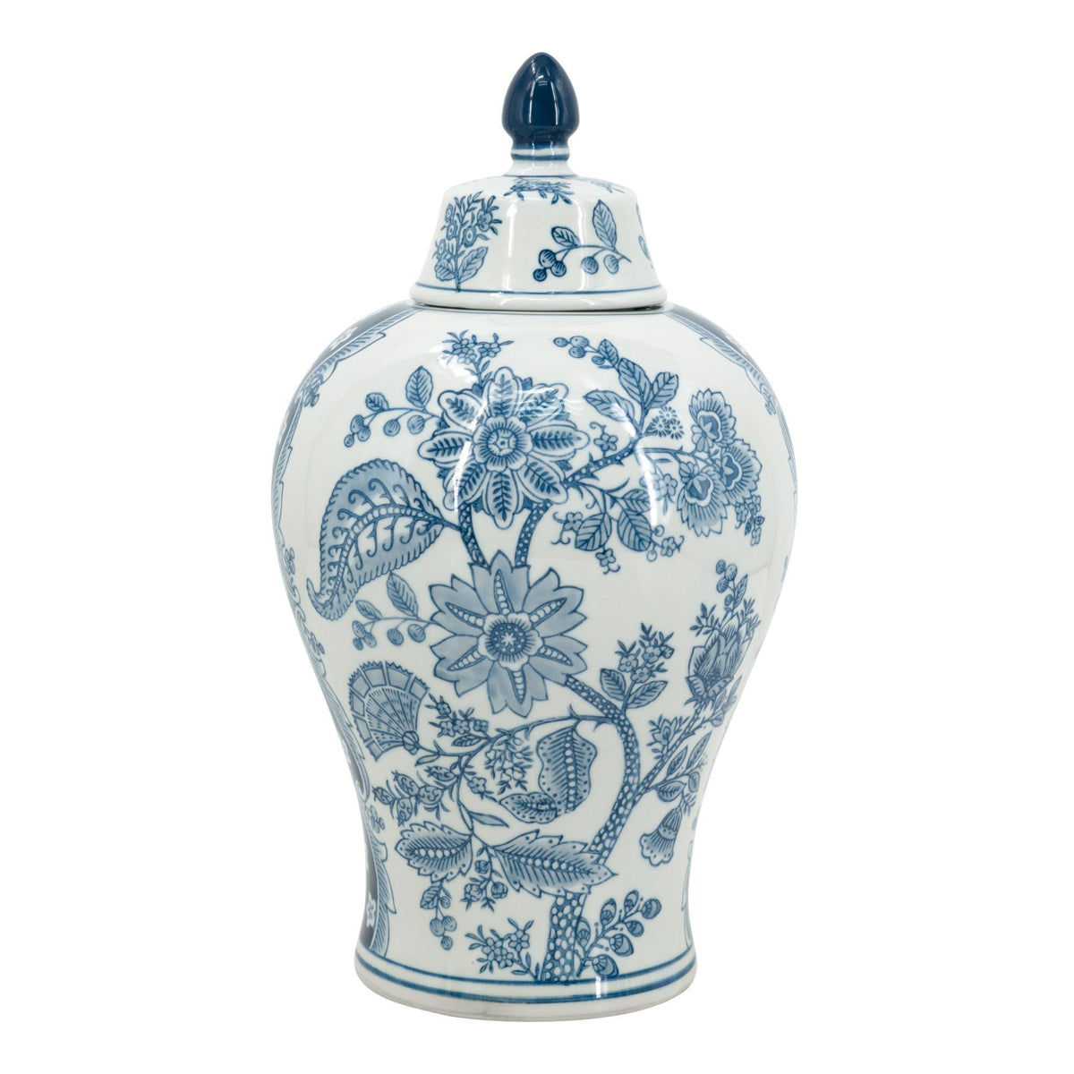 Porcelain Blue & White Ginger Jar Large