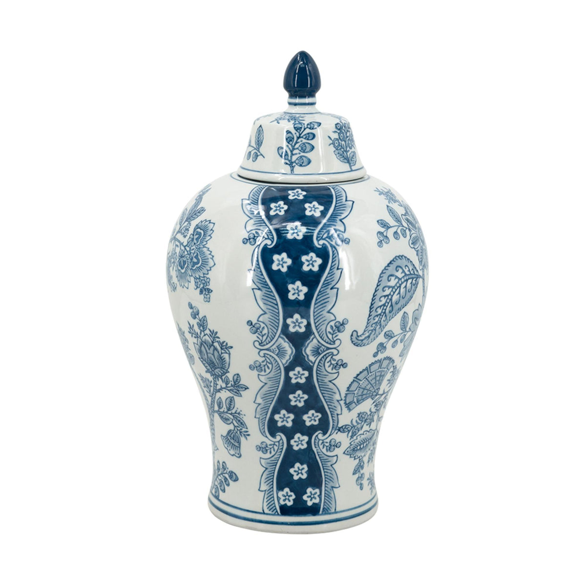 Porcelain Blue & White Ginger Jar Large