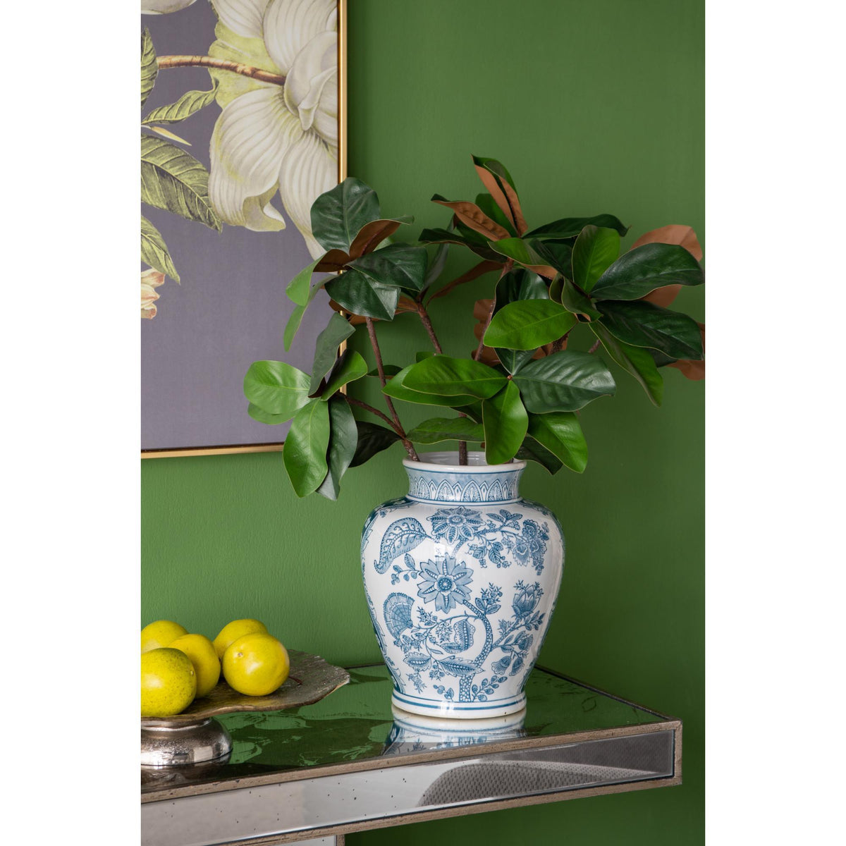 Porcelain Blue & White Round Vase