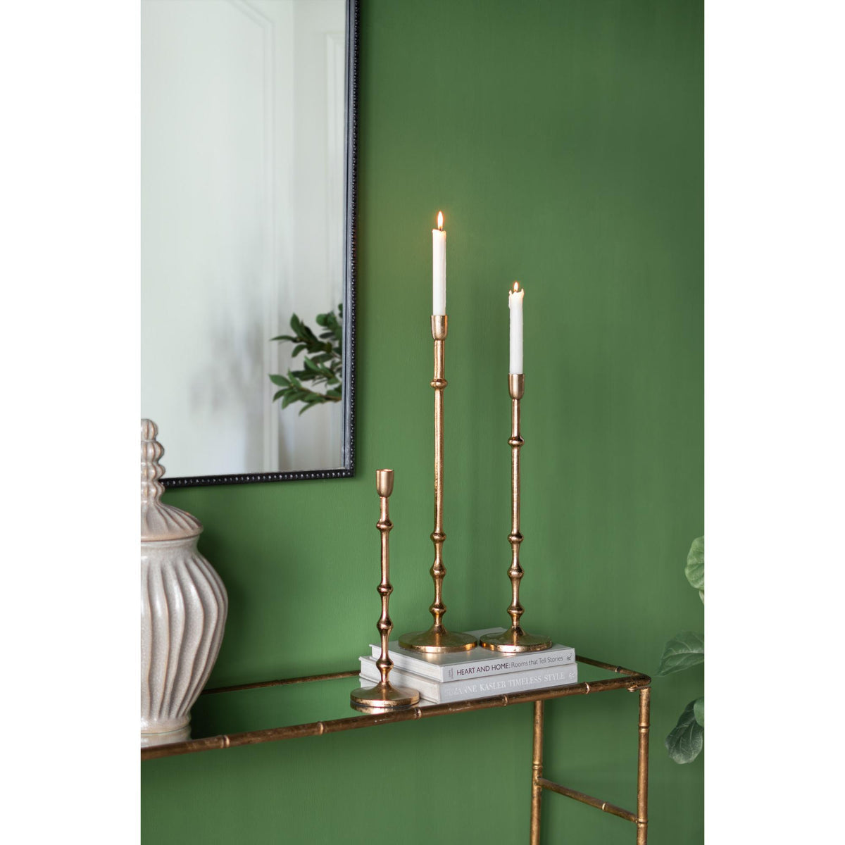 Empire Taper Candle Holder Brass Med 48.5cm