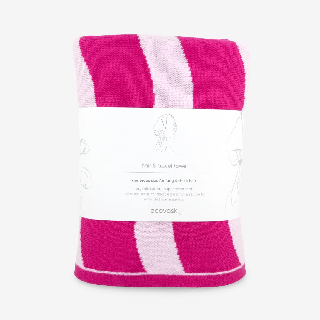 Hair & Travel Towel Raspberry Sherbet Waves