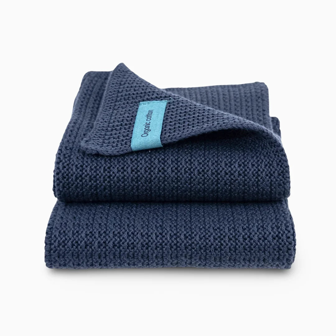 Face Cloth 2pk Navy