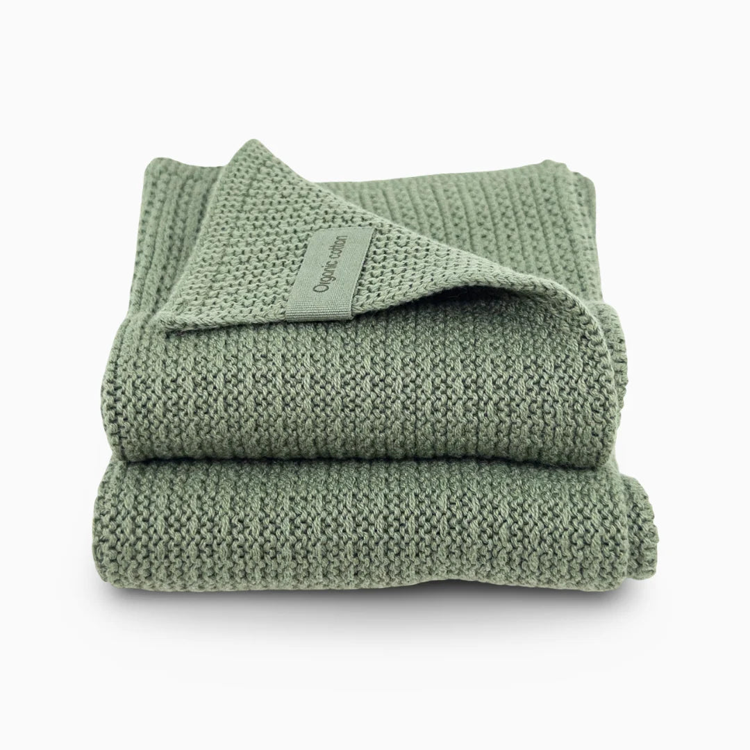 Face Cloth 2pk Sage