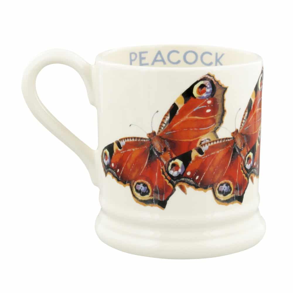 Half Pint Mug Peacock Butterfly