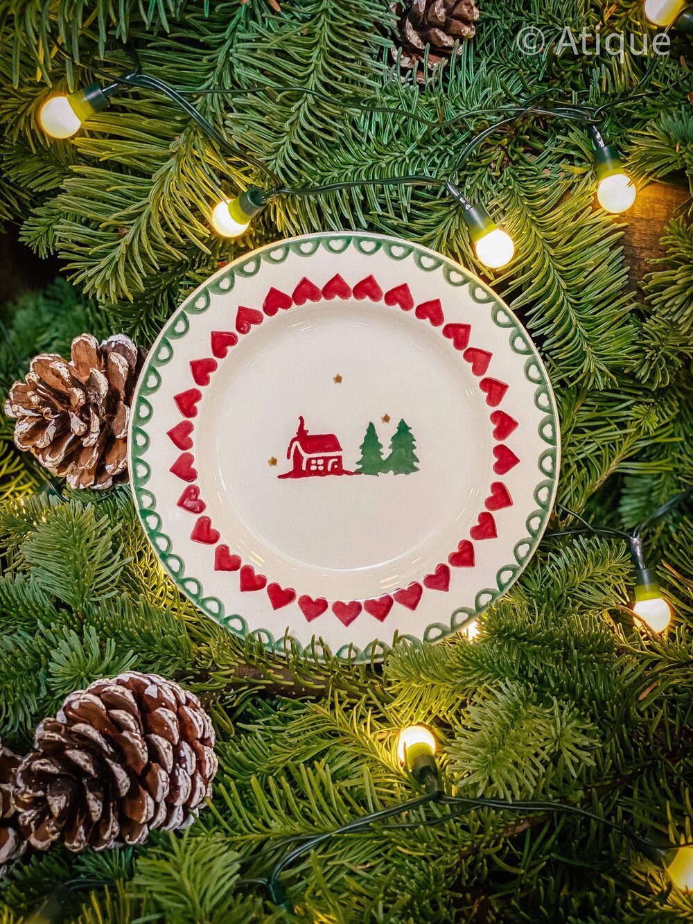 Christmas Cabin 6 1/2" Plate