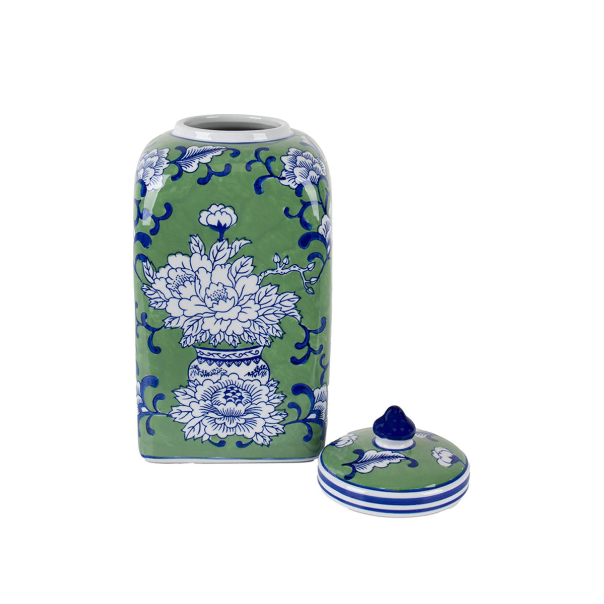 Peony Square Jar Large