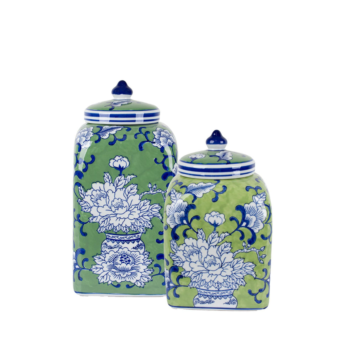 Peony Square Jar Large