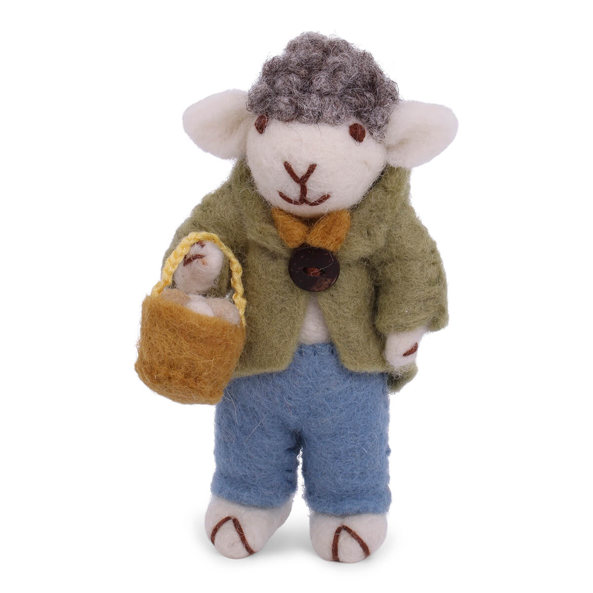 Grey Sheep with Jacket 11cm