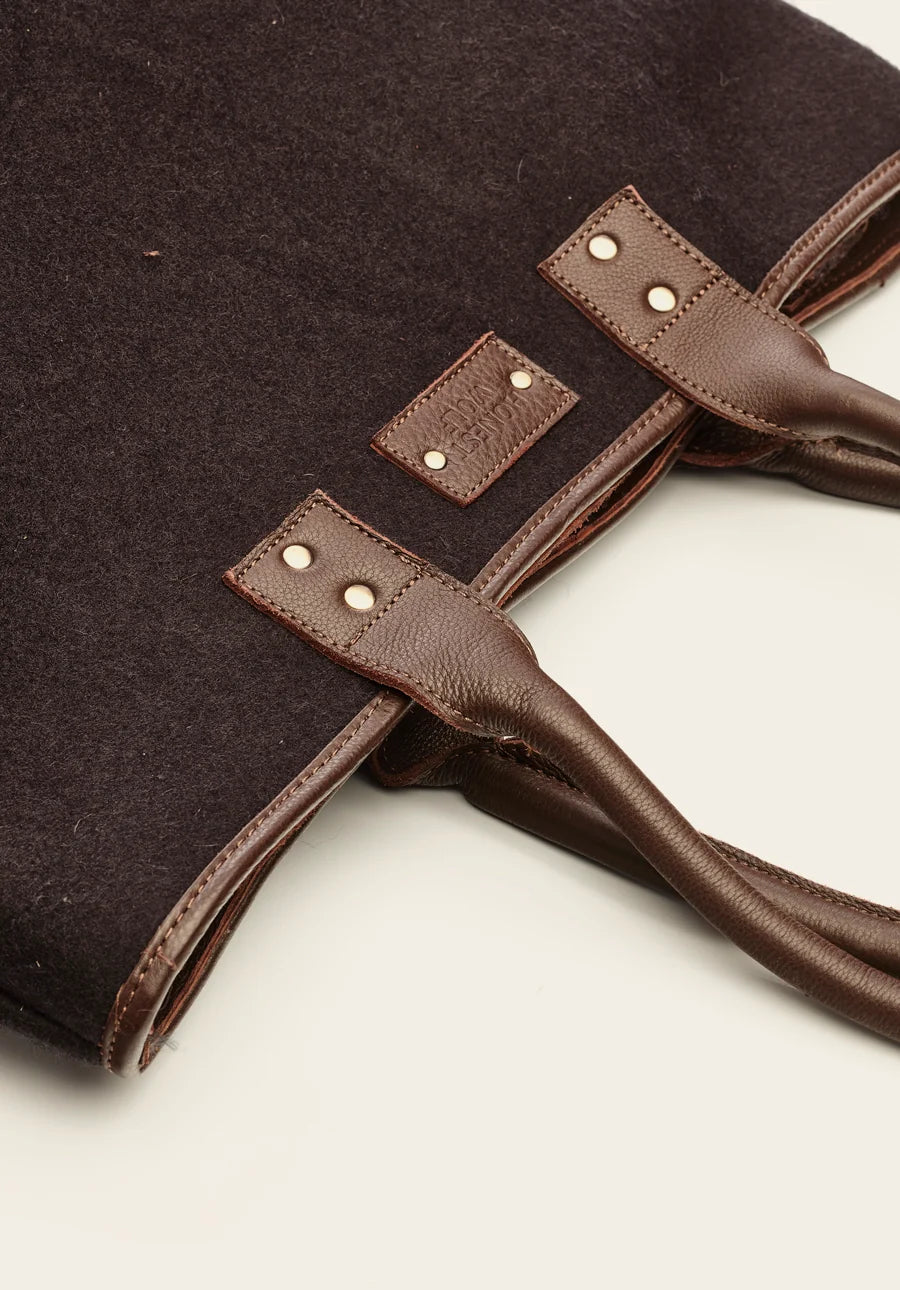 The Mini Tote-Midnight Brown