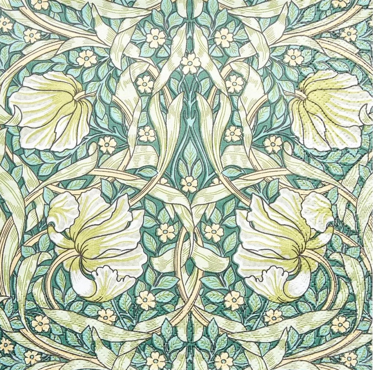 Havi Cocktail Napkin William Morris Pimpernel Green