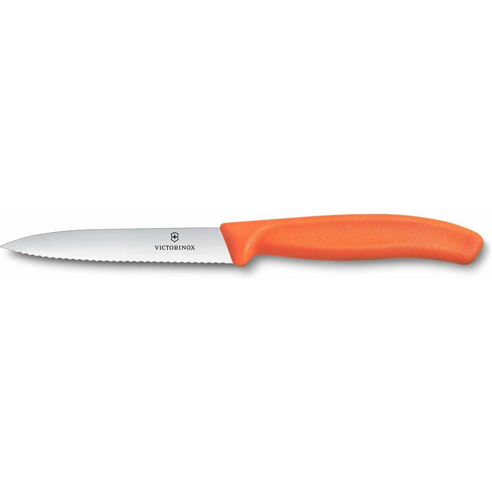 Wavy Paring Knife 8cm Orange