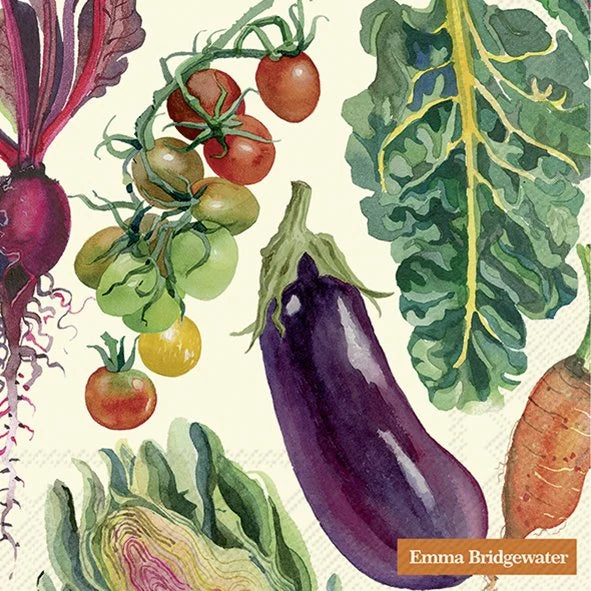 Vegetable Garden Cream Napkins