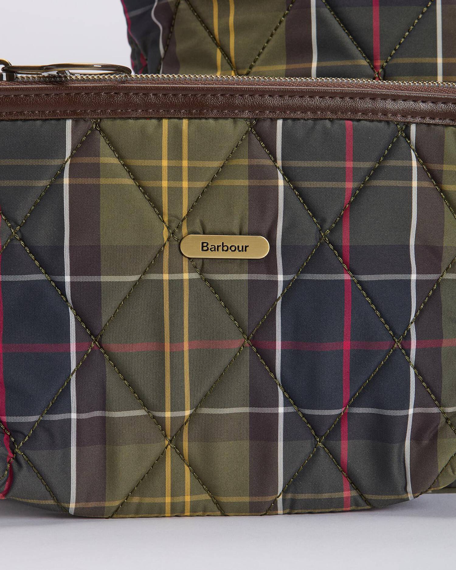 Barbour Wetherham Quilted Tote Bag Classic Tartan
