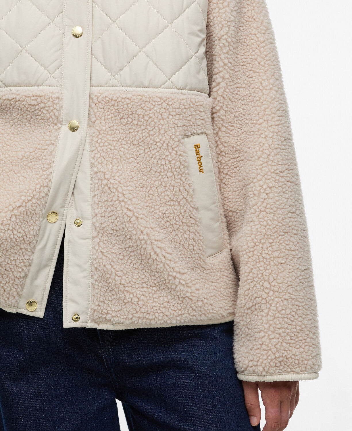 Barbour Wetherby Fleece-Oatmeal/Silver Cloud