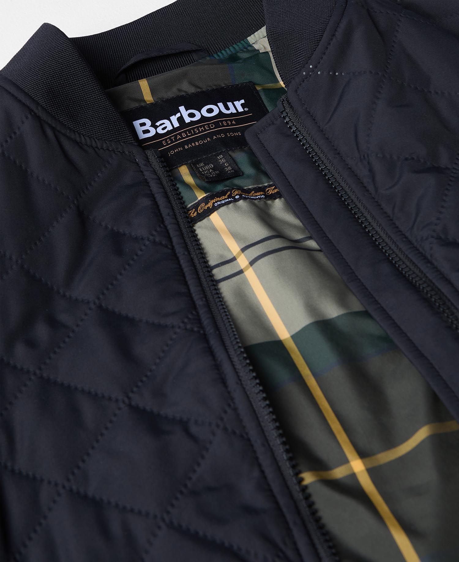 Barbour Emlyn Quilted Bomber Jacket Black