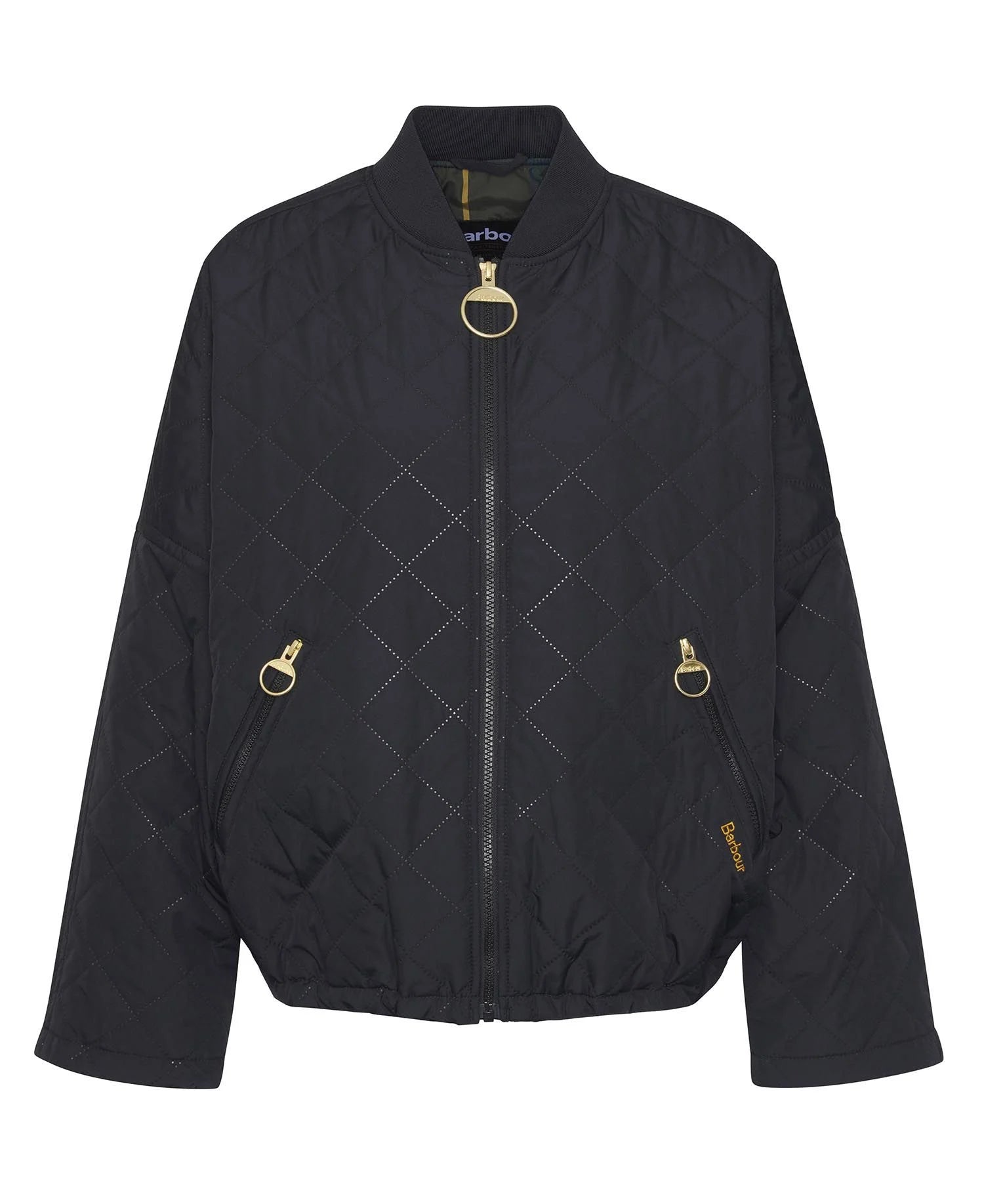 Barbour Emlyn Quilted Bomber Jacket Black