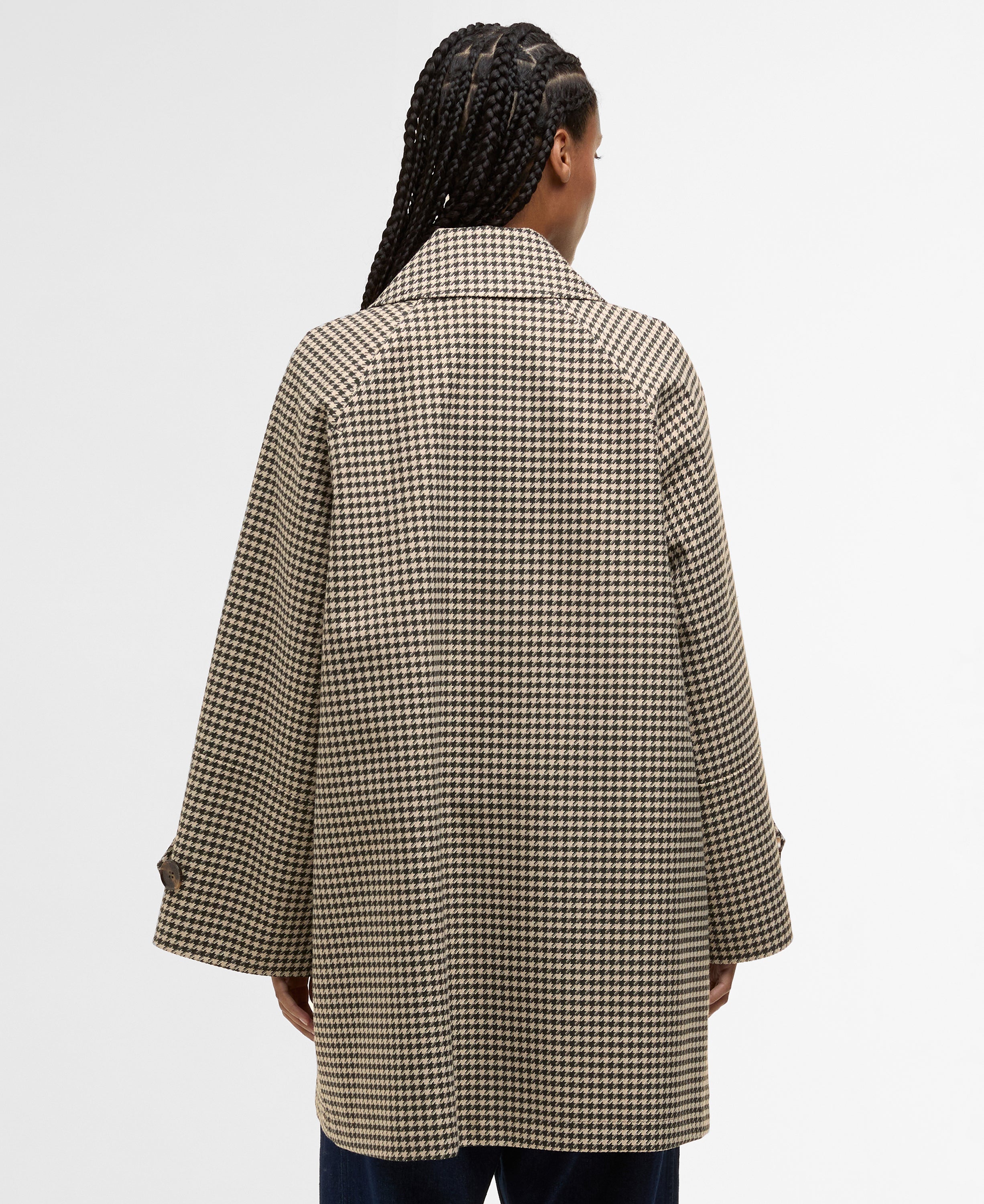 Barbour Kennedy Showerproof Jacket-Houndstooth/Mist