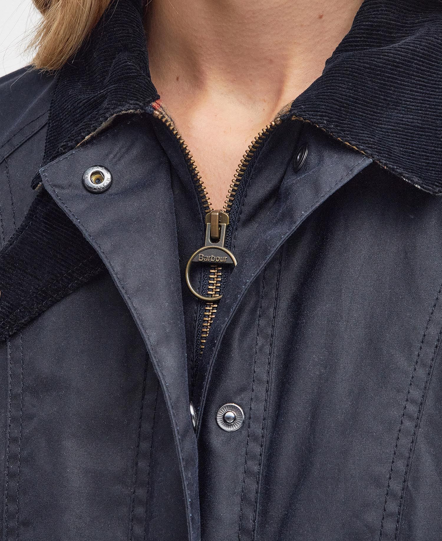 Barbour Beadnell Wax Jacket Navy - Main Image