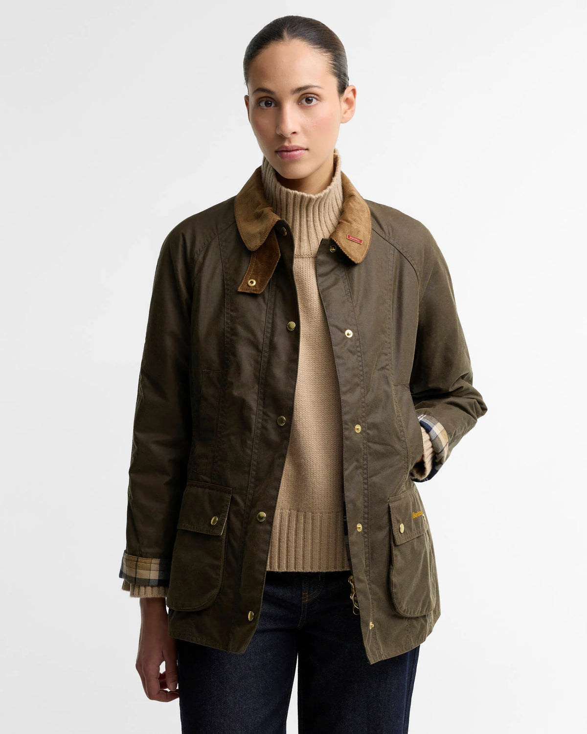 Barbour Icons Beadnell Wax Jacket Beech / Birchwood