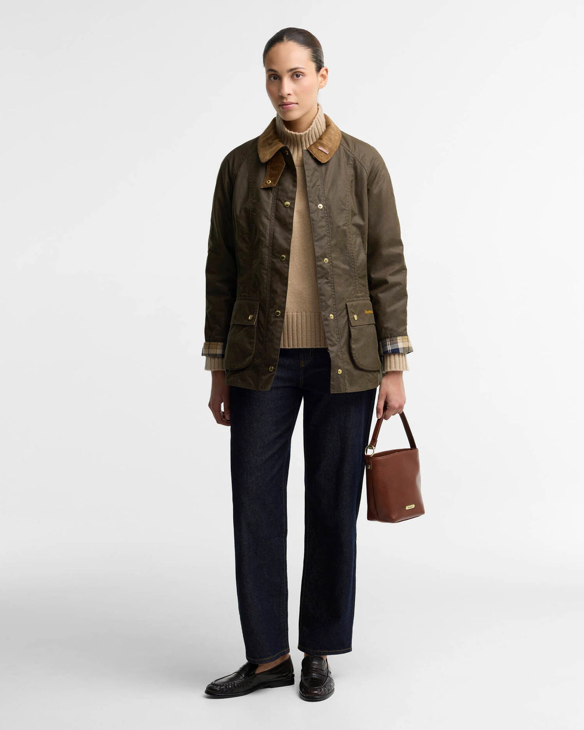 Barbour Icons Beadnell Wax Jacket Beech / Birchwood