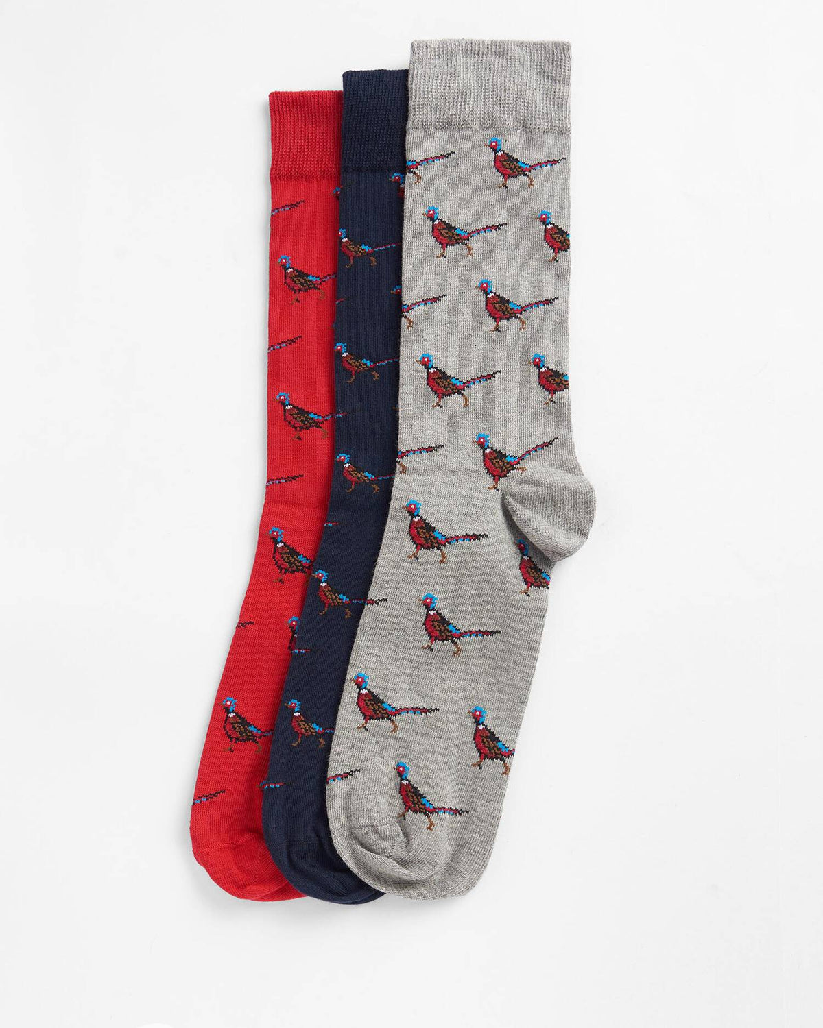 Barbour Pheasant Socks Gift Box Red