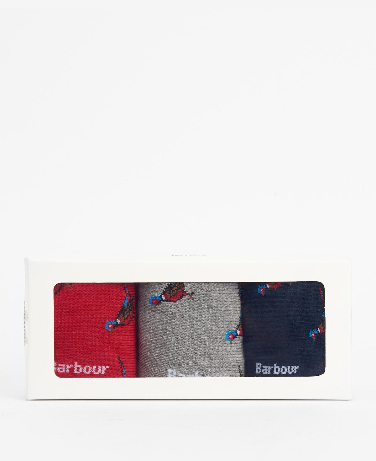 Barbour Pheasant Socks Gift Box Red