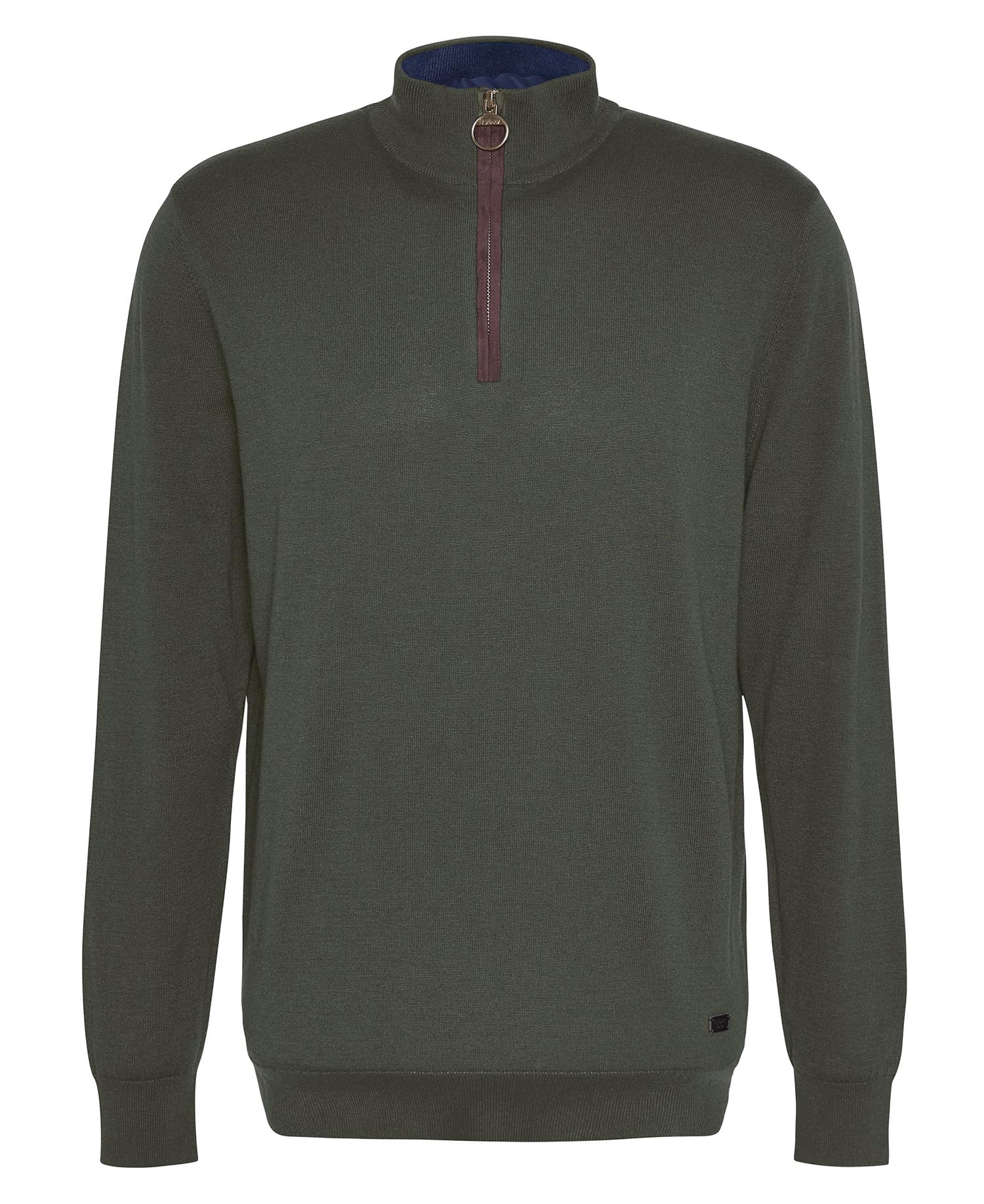 Barbour Bayfield Knitted Half Zip Jumper Mid Olive