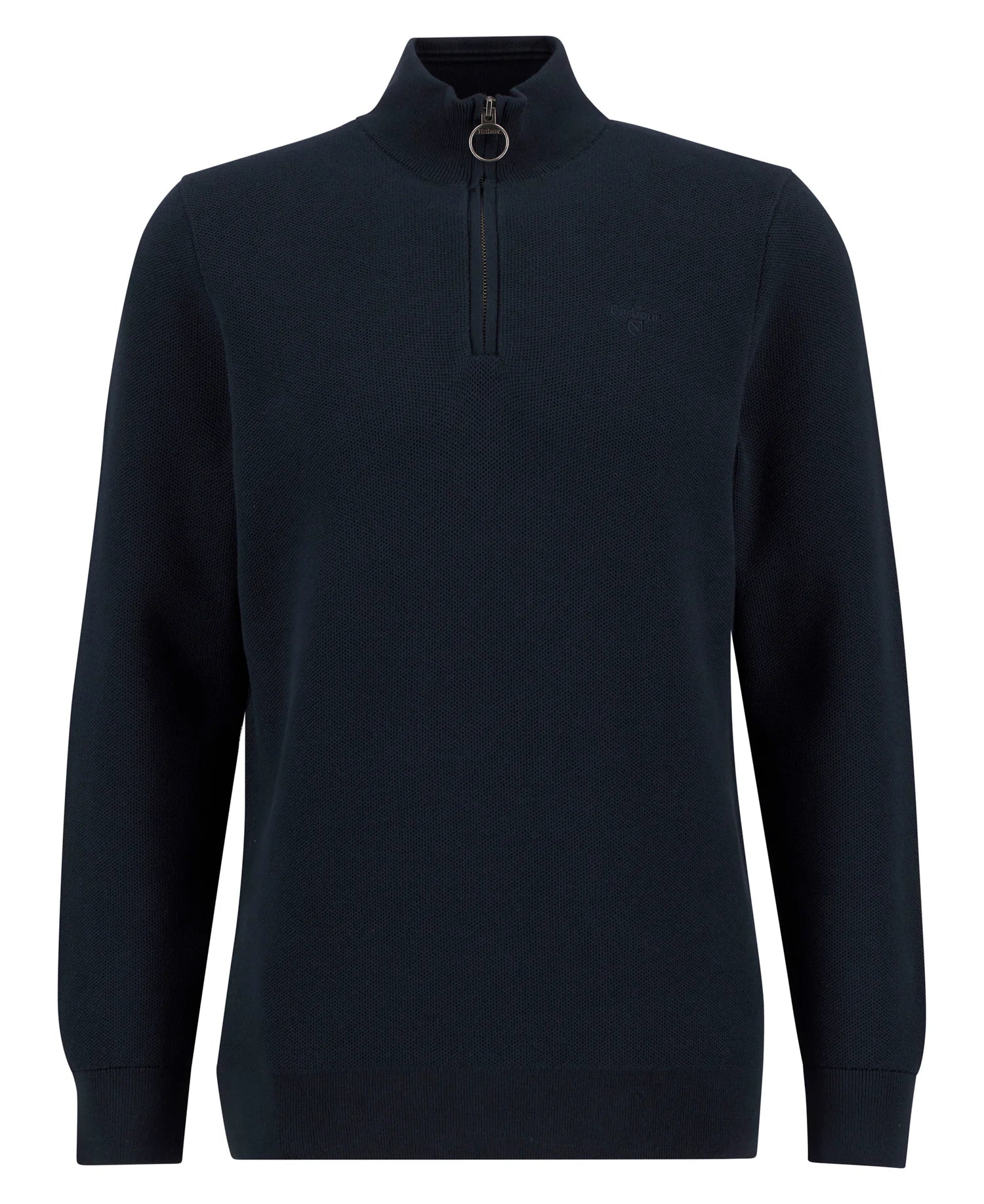 Barbour Essential Honeycomb Half Zip Sweater Navy