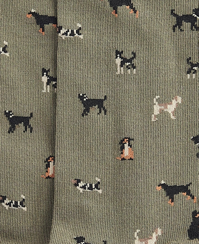 Barbour Mavin Dog Socks-Mid Olive