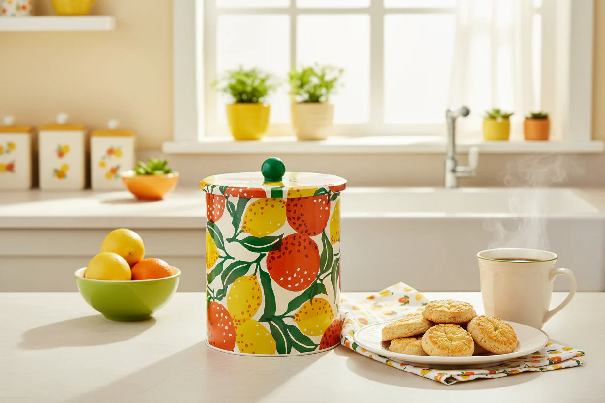 Oranges & Lemons Biscuit Barrel