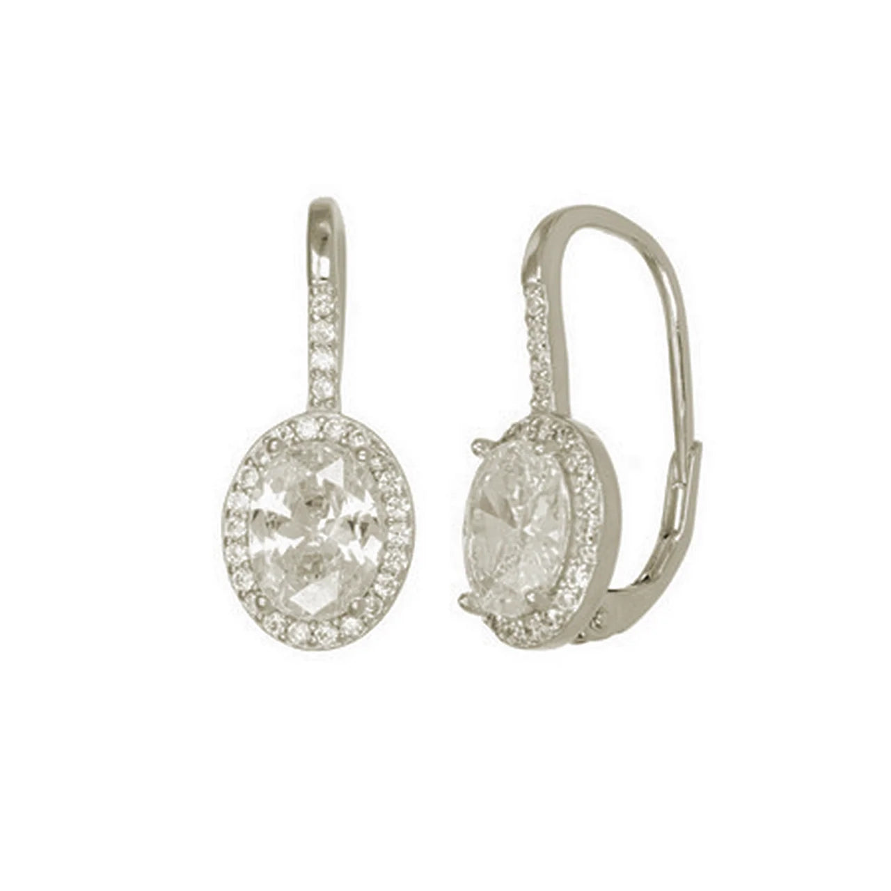 Oval Cubic Zirconia Earrings