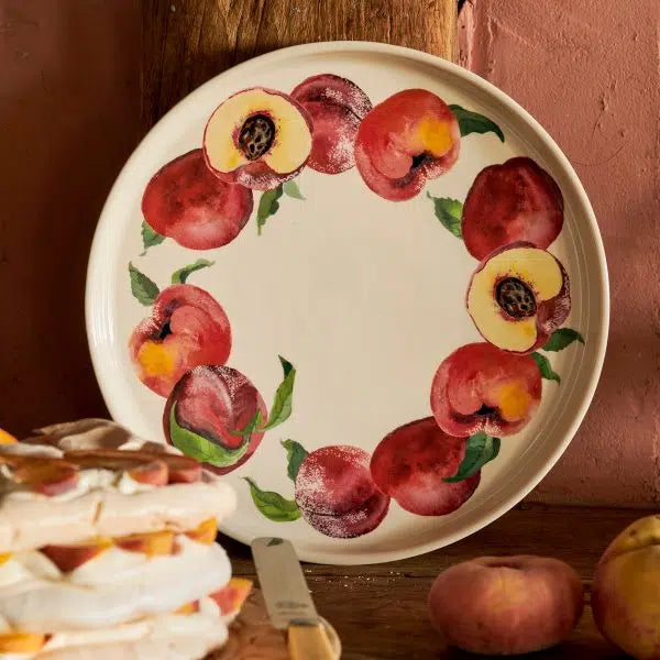 Peaches Flat Serving Plate