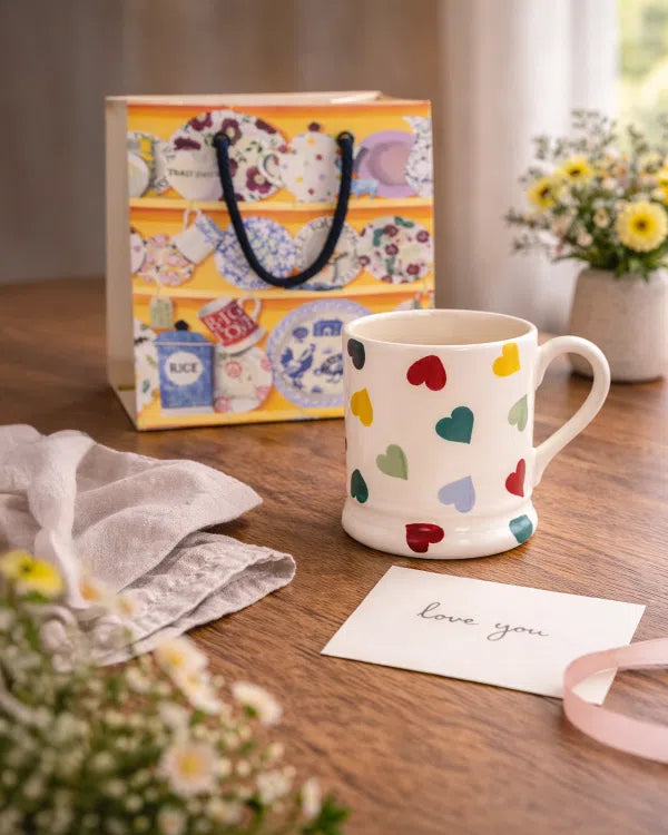 Polka Hearts Half Pint Mug