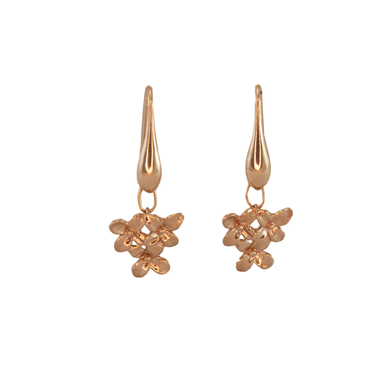 Rose Gold Flower Earrings