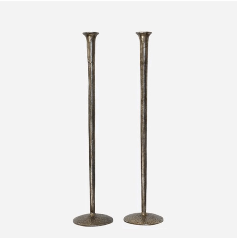 Pair of Forged Organic  Candlesticks 54cm