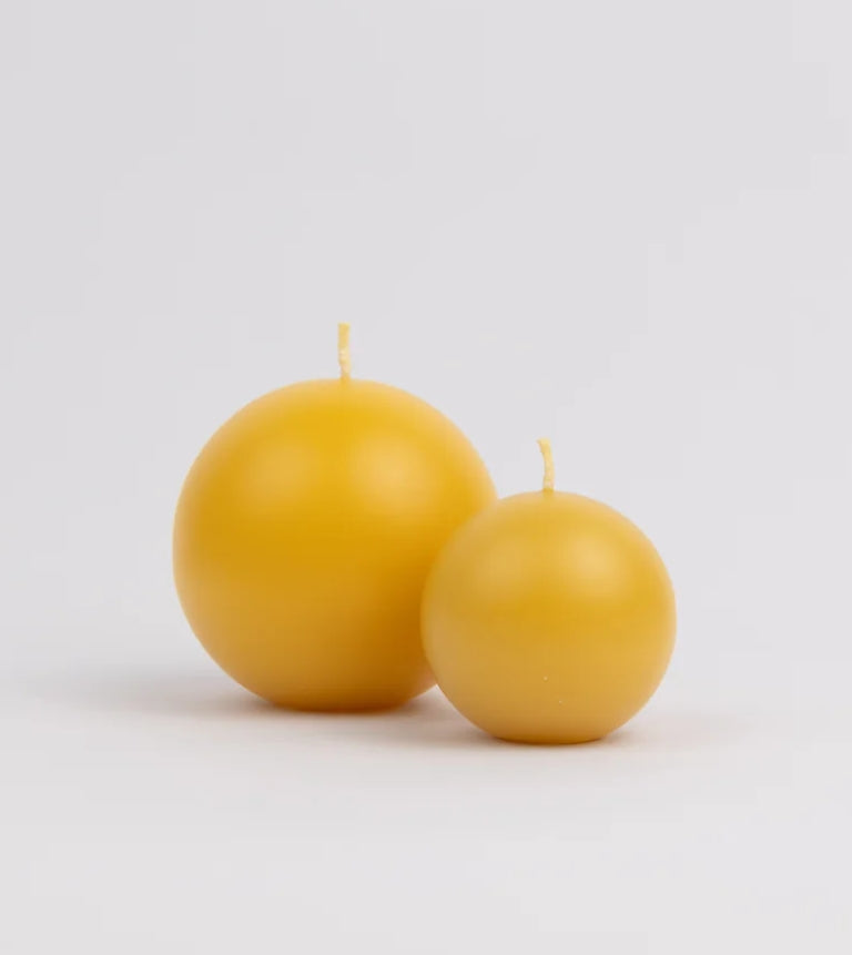 Beeswax Orb Candle Small
