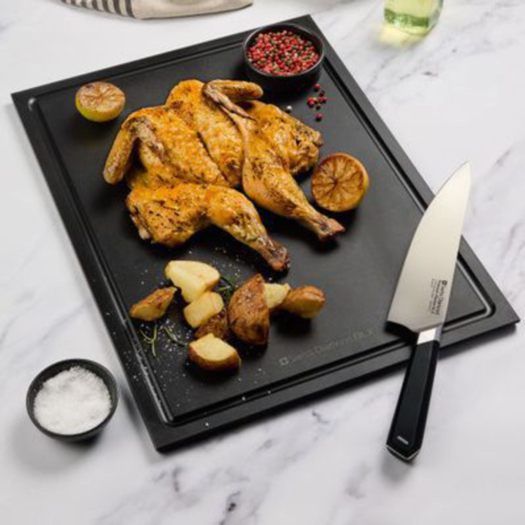 Wood Fibre Cutting Board Black 37x27x.9cn