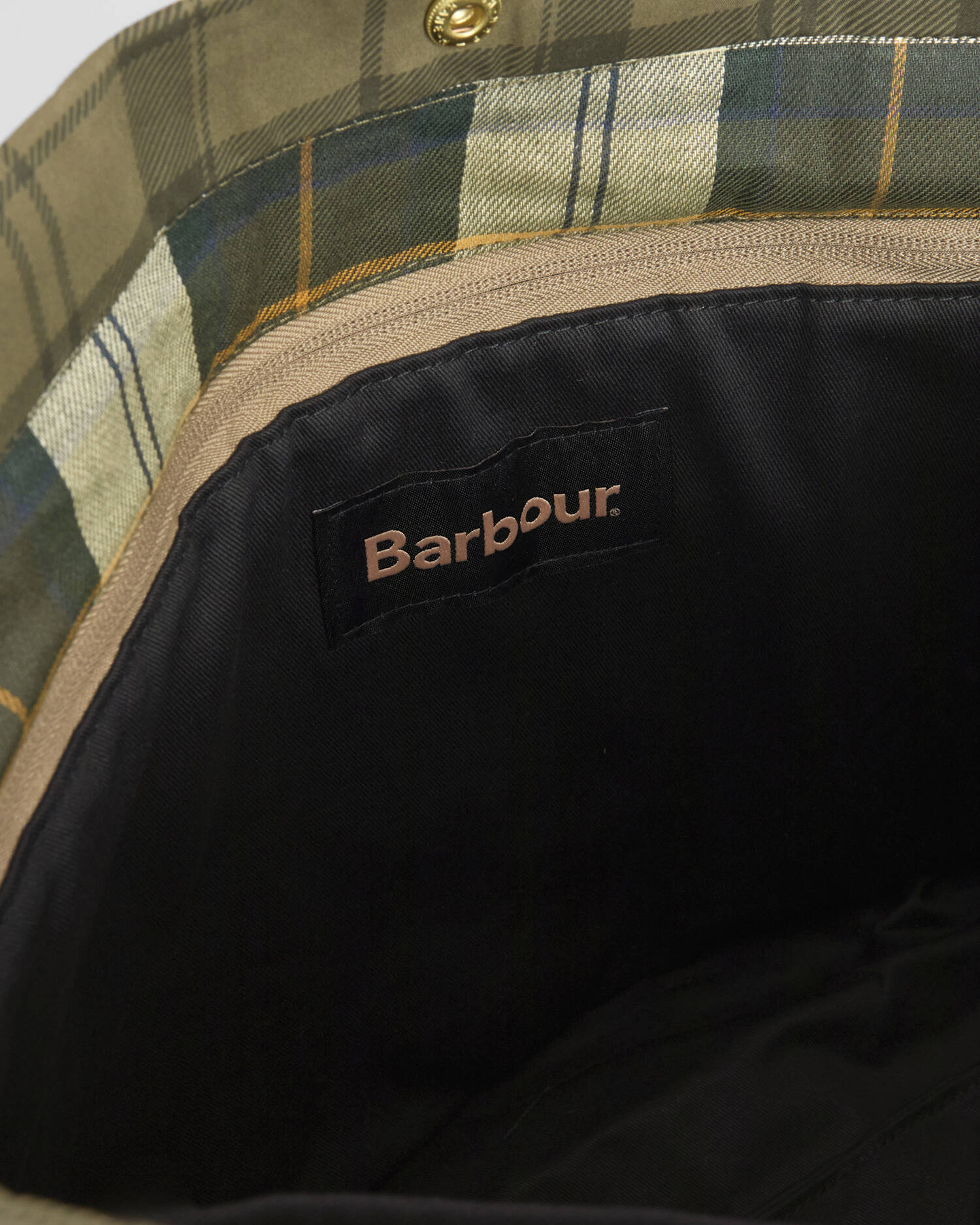 Barbour Transport Carry All Tote Bag Dusky Green Tartan