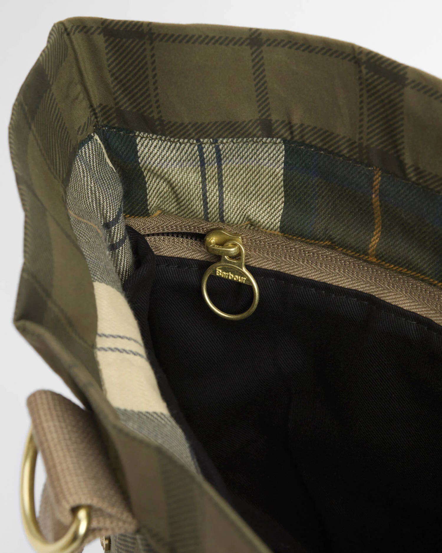 Barbour Transport Carry All Tote Bag Dusky Green Tartan
