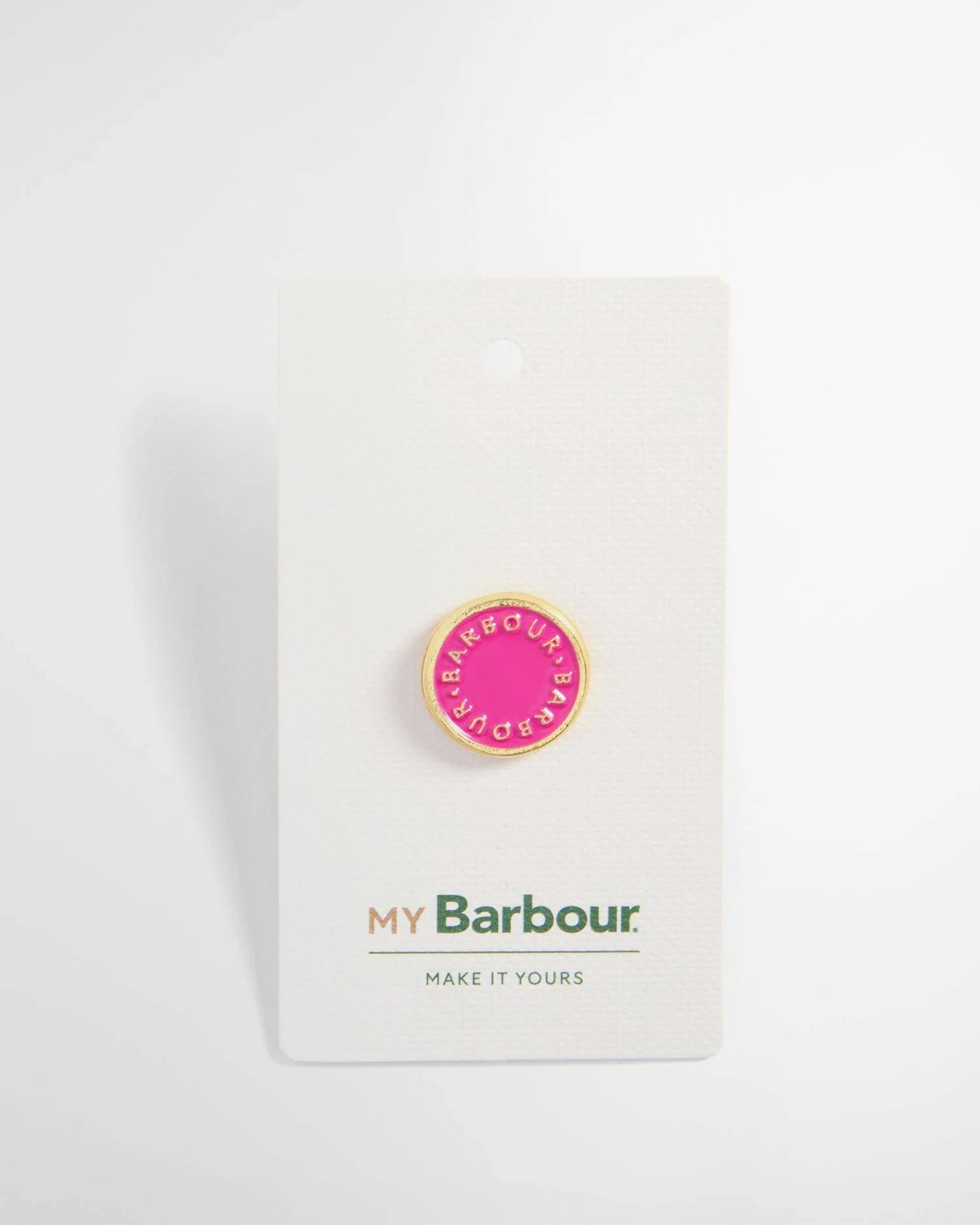 Barbour Pink Button Pin