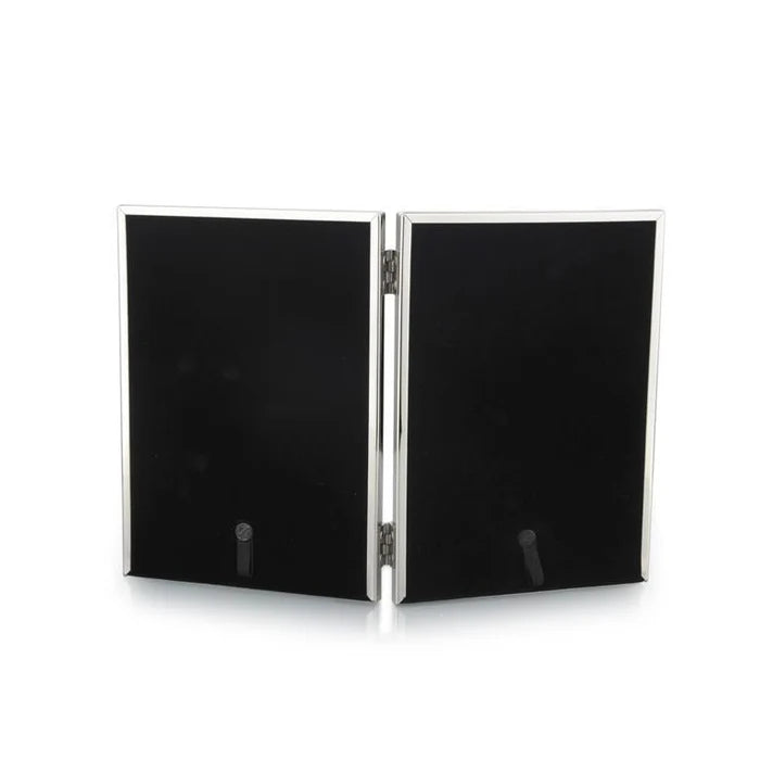 Silver Bead Double Frame 10x15cm