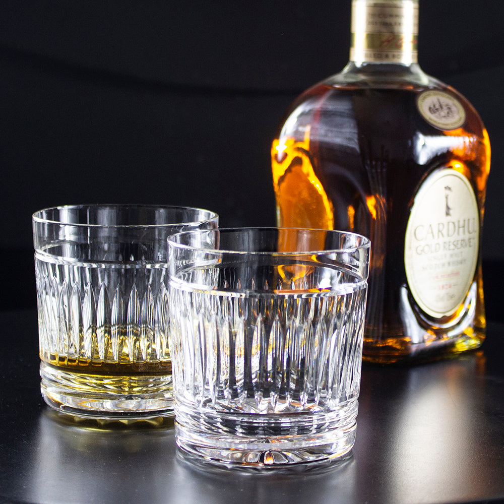 Art Deco Whiskey Tumbler Set of Two