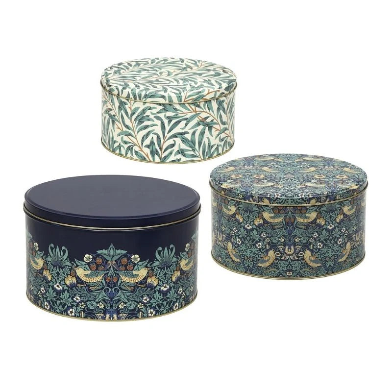 Strawberry Thief Set of Round Tins