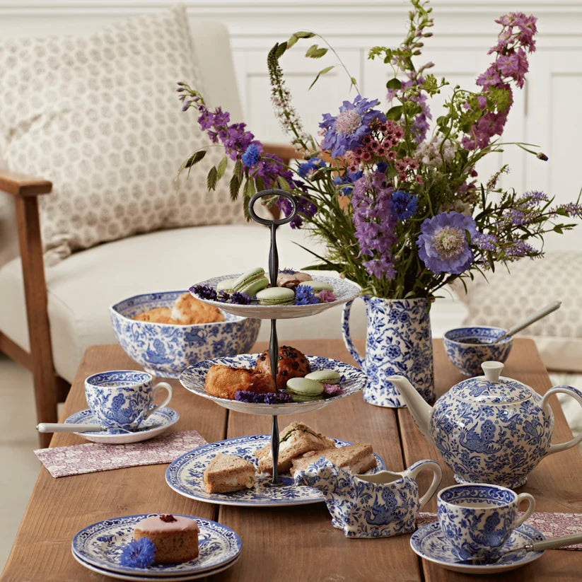 Blue Regal Peacock Cow Creamer