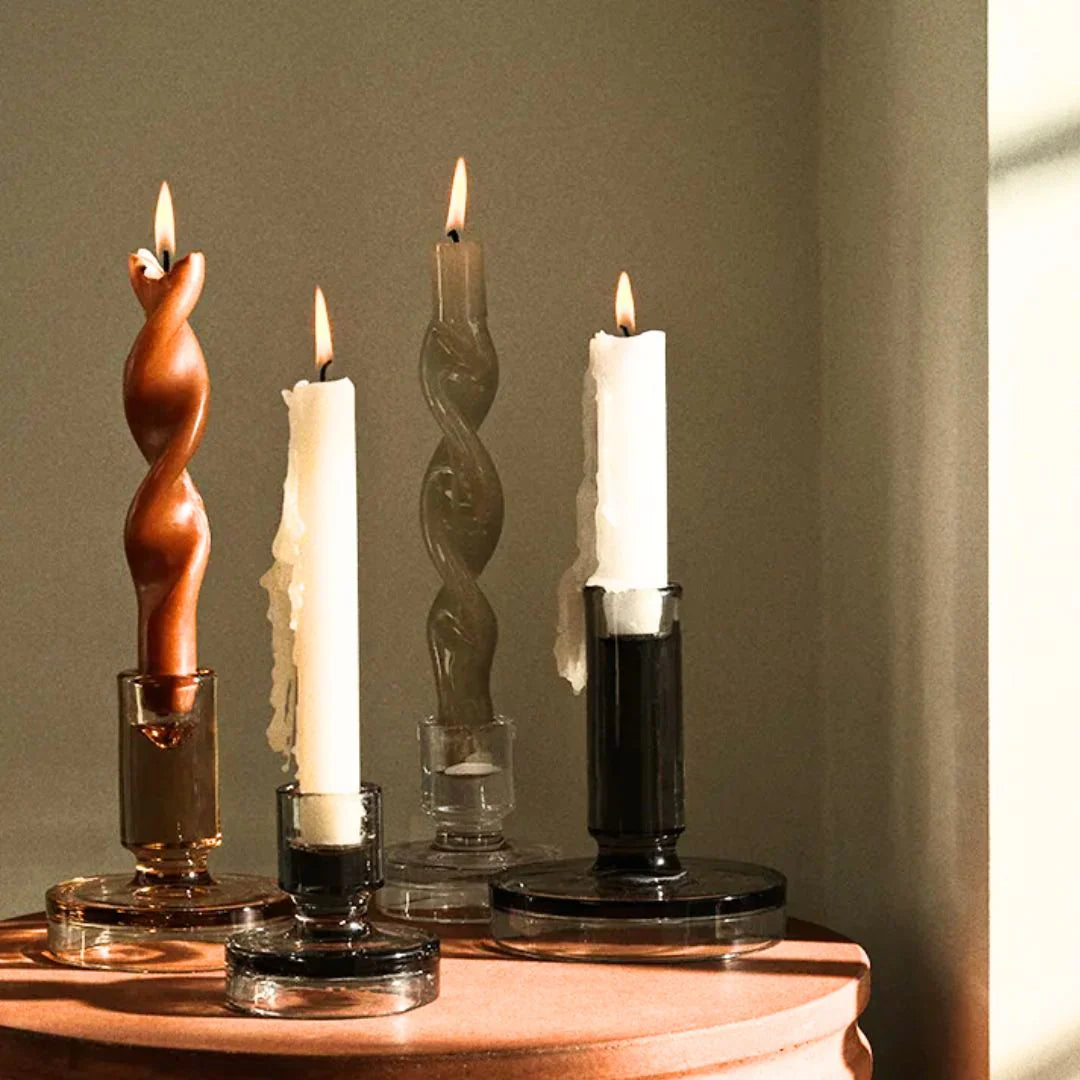 Petra Dark Grey Candleholder/ Medium